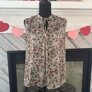 Ethereal Small Sleeveless Floral Blouse‎